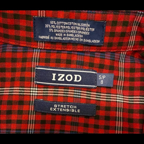 ✨SOLD✨ NWOT ~ Boy’s IZOD Plaid Button-Down Shirt - Picture 4 of 4